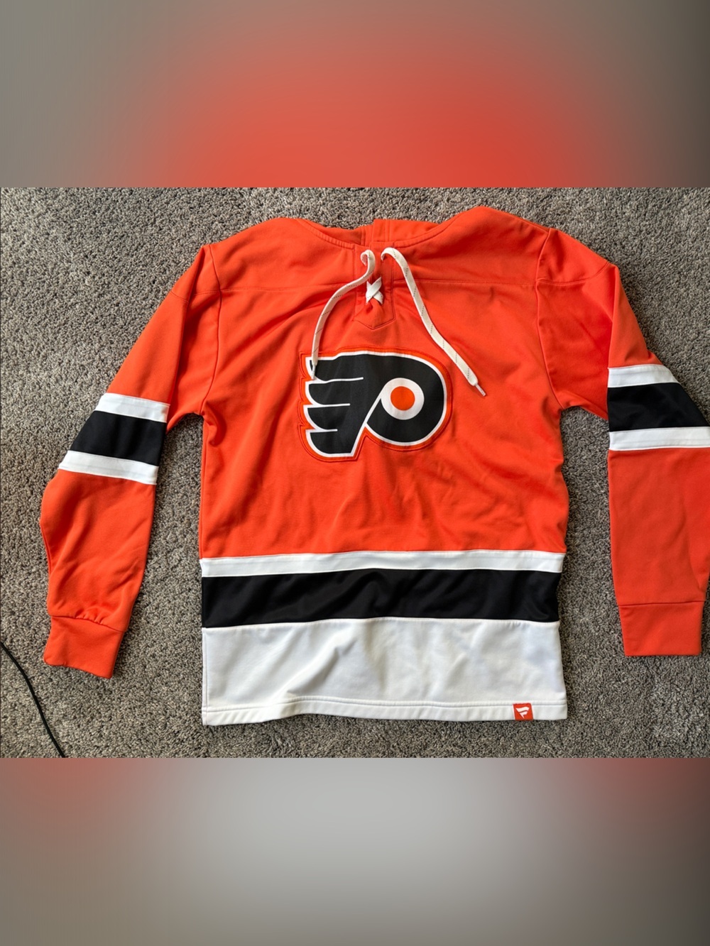 Fanatics Orange and Black NHL Pullover Hoodie